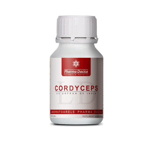 cordyceps cu sofran india, 180 capsule, pharma-dacica